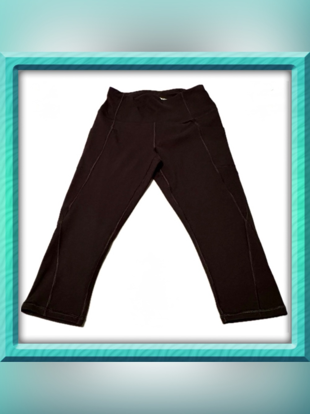 Leggings pants - Women’s Heathyoga - medium - black - Capri - no flaws